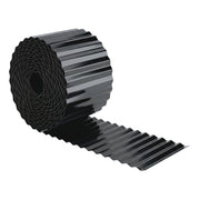 Outsunny Valla de Jardín Metálica, 650x20 cm, Valla de Jardín Exterior de Acero Galvanizado Corrugado Resistente, Fácil de Instalar, para Huerto, Patio, Terraza, Césped, Gris Oscuro