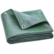 Outsunny Lona Impermeable Exterior 4x6 m, Toldo PE Resistente a Rasgaduras 90 g/m², Protección UV, con Ojales Reforzados para Leña, Muebles de Jardín, Invernaderos, Vehículos, Verde