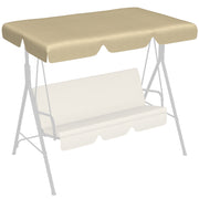 Outsunny Toldo de Repuesto para Columpio de 3 Plazas Techo Universal para Balancín de Jardín Tela de Poliéster Protección Solar 156x117x15 cm Beige