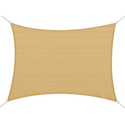 Outsunny Toldo Vela de Sombra Rectangular 4x6 m Toldo de Terraza con Anti-UV Anillo de Acero Inoxidable y Cuerdas de Nylon para Jardín Patio Arena