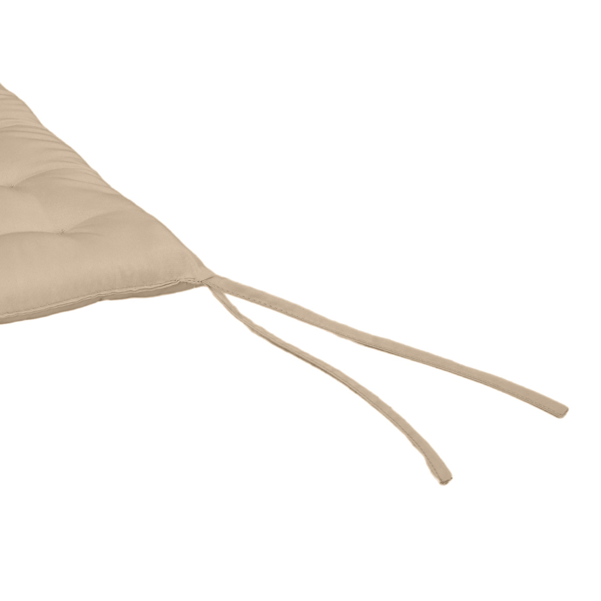Outsunny Juego de 6 Cojines para Sillas de Comedor, 40x40 cm, 6 Piezas, Cojines para Sillas de Jardín Acolchados con Cintas y Fundas Extraíbles, Caqui