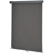 Toldo para Balcón Doble Posición Colocación en Techo o Pared Función Vertical y Horizontal con Tirador para Sombra y Privacidad 160x250 cm Gris