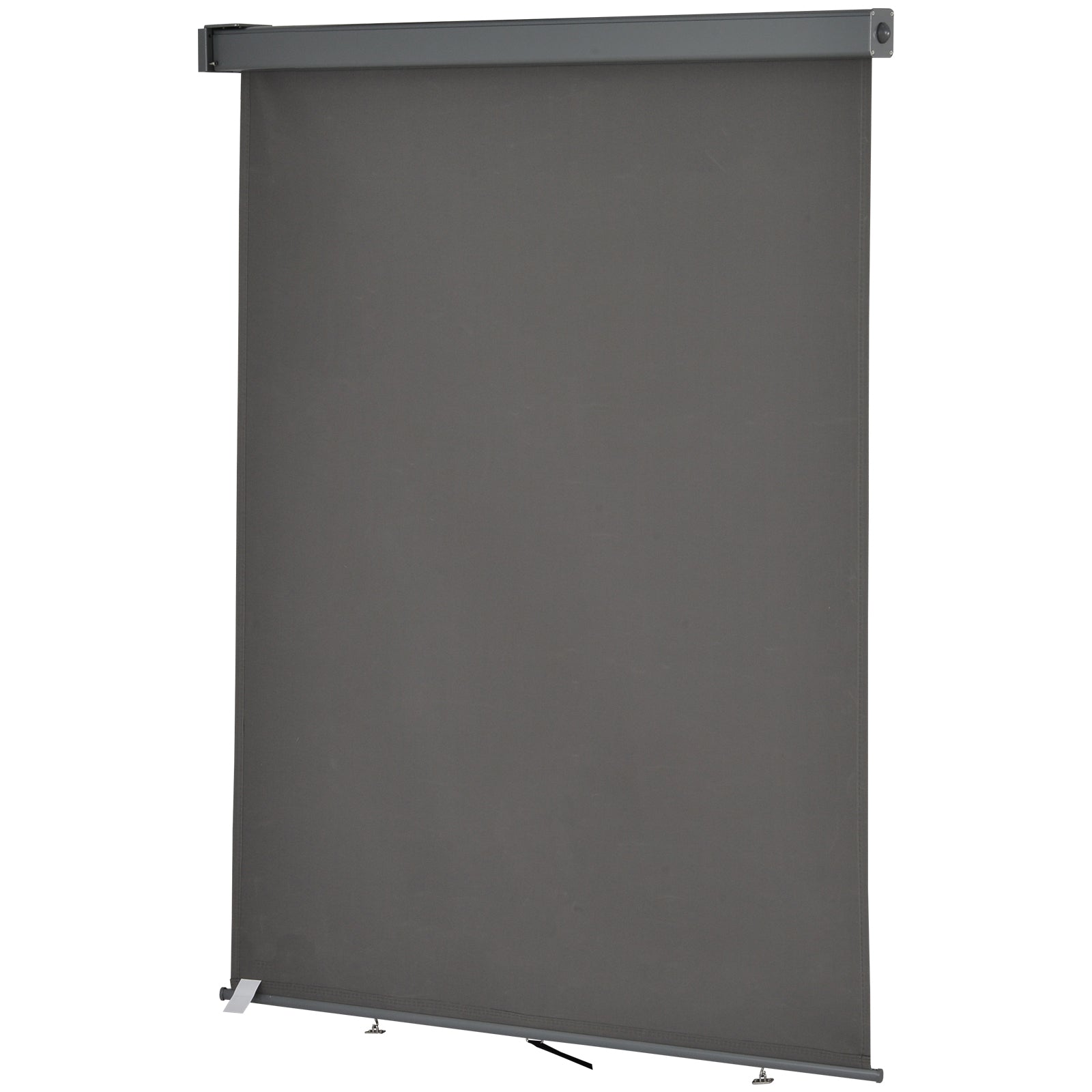 Toldo para Balcón Doble Posición Colocación en Techo o Pared Función Vertical y Horizontal con Tirador para Sombra y Privacidad 160x250 cm Gris