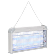Outsunny Lámpara Antimosquitos Eléctrico 30W Mata Moscas Eléctrico Interior con Luz UV Efecto 60 m² para Jardín Terraza Patio 48,5x8,5x26,5 cm Gris
