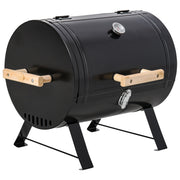 Outsunny Barbacoa de Carbón de Sobremesa Parilla de Barbacoa Compacta con Termómetro y Asas para Jardín BBQ 50x35x39 cm Negro
