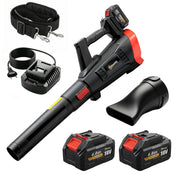 Outsunny Soplador de Hojas sin Cable 18V con 2 Baterías 4.0Ah y Cargador, Motor Sin Escobillas 600W, 3 Velocidades, Correa Hombro, 149 km/h, Soplador Batería Ligero para Hojas, Polvo, Nieve y Residuos