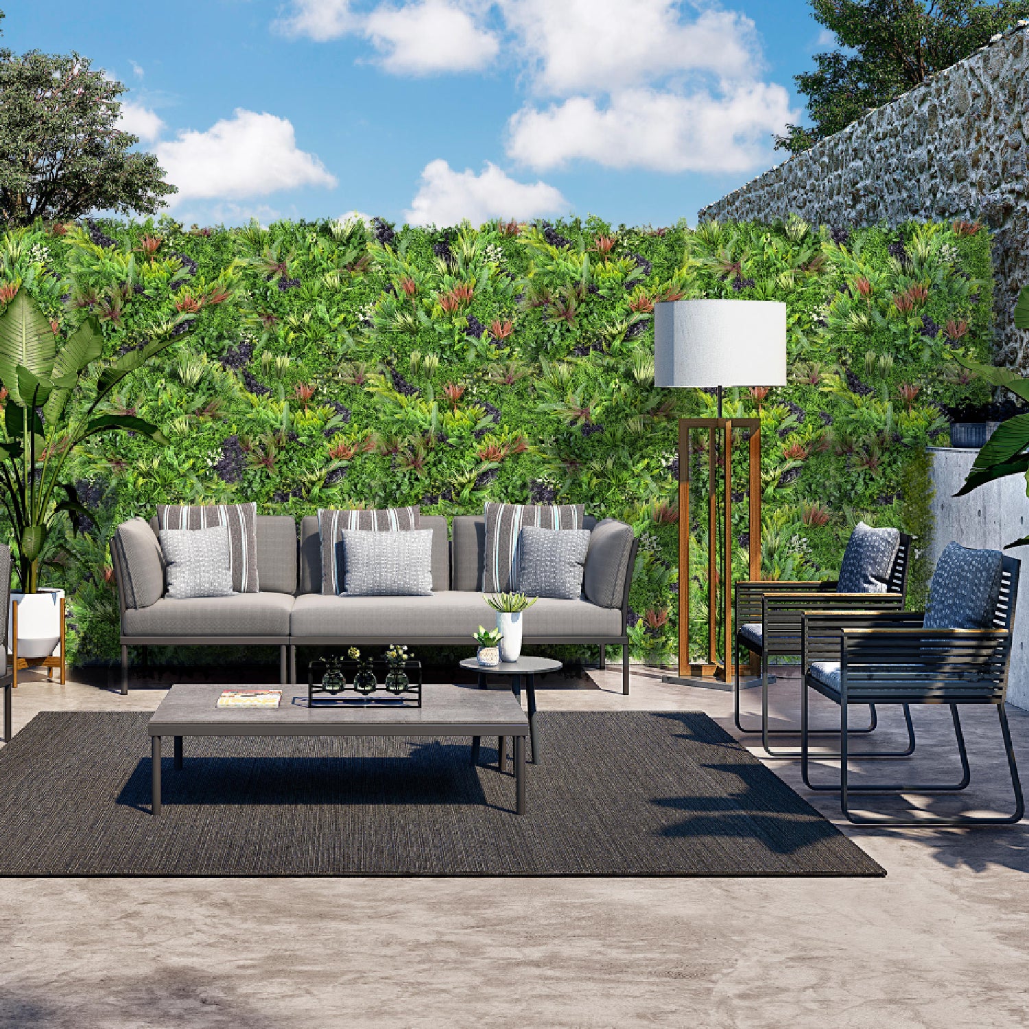 Bonerva | Jardín Vertical 3m2 A+B+C Amazonas (Piezas de 1 x 1 m)
