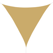 Outsunny Toldo de Vela 4x4x4 m Vela de Sombra Triangular Tela de Poliéster Anti-UV para Jardín Playa Camping Sombra Exterior Arena