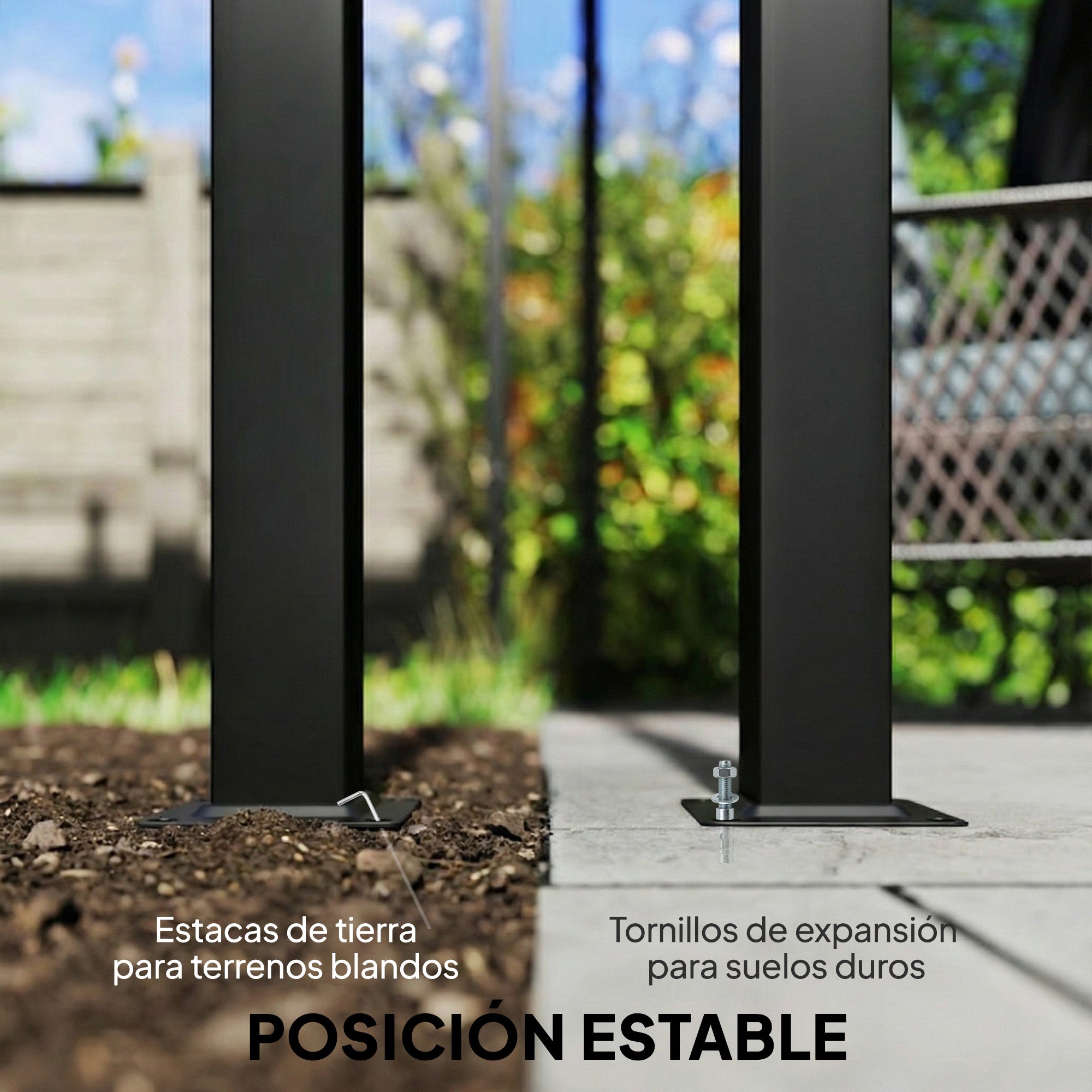 Outsunny Pérgola de Jardín 3x3 m Cenador para Exterior con Techo Retráctil Marco de Acero Impermeable y Anti-UV para Terraza Patio Beige