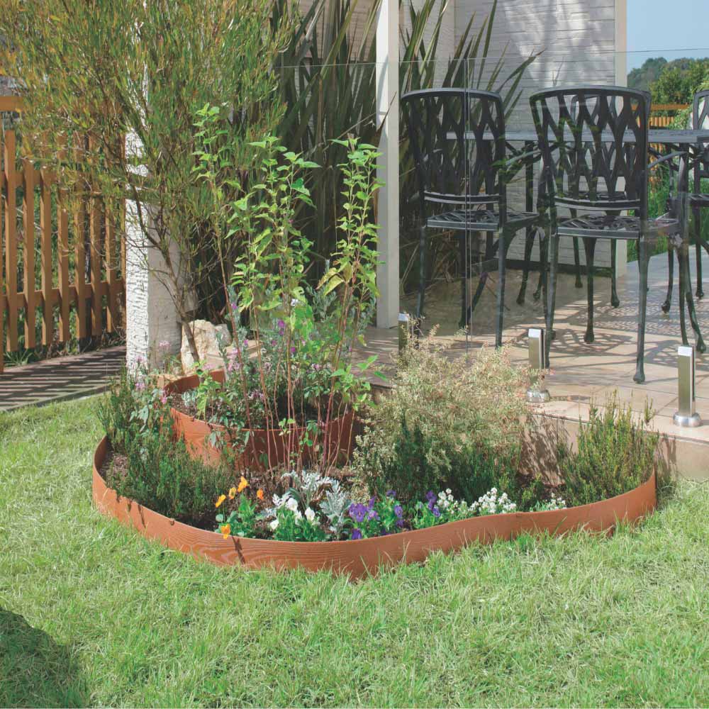 Bordura de Composite MARRÓN MADERA - 0,09x5m
