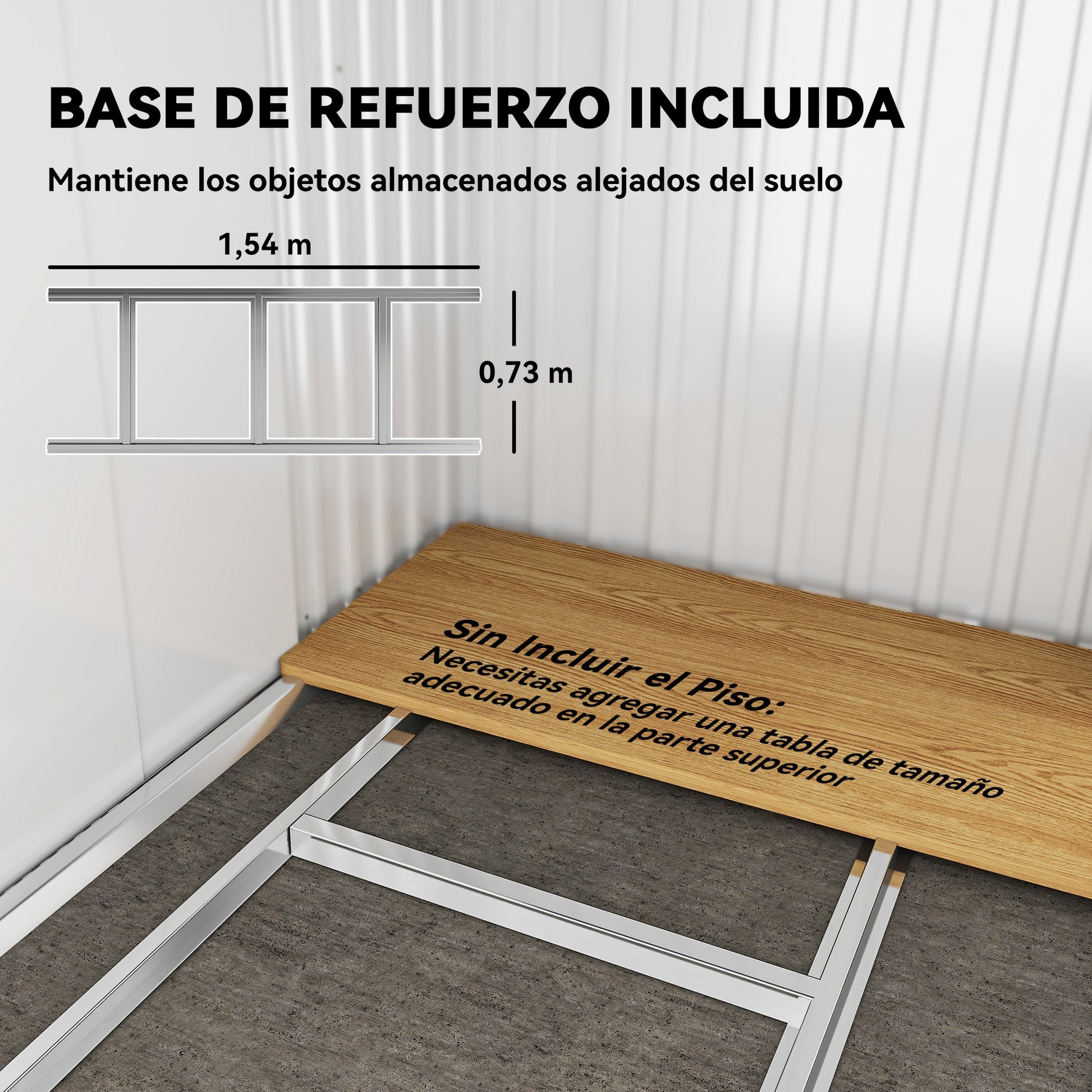 Outsunny Caseta de Jardín Exterior 2 m² 195x122x181,5 cm Cobertizo de Jardín Exterior Metálica con Base SIN SUELO 2 Puertas Correderas Ventanas y Ganchos para Herramientas Verde