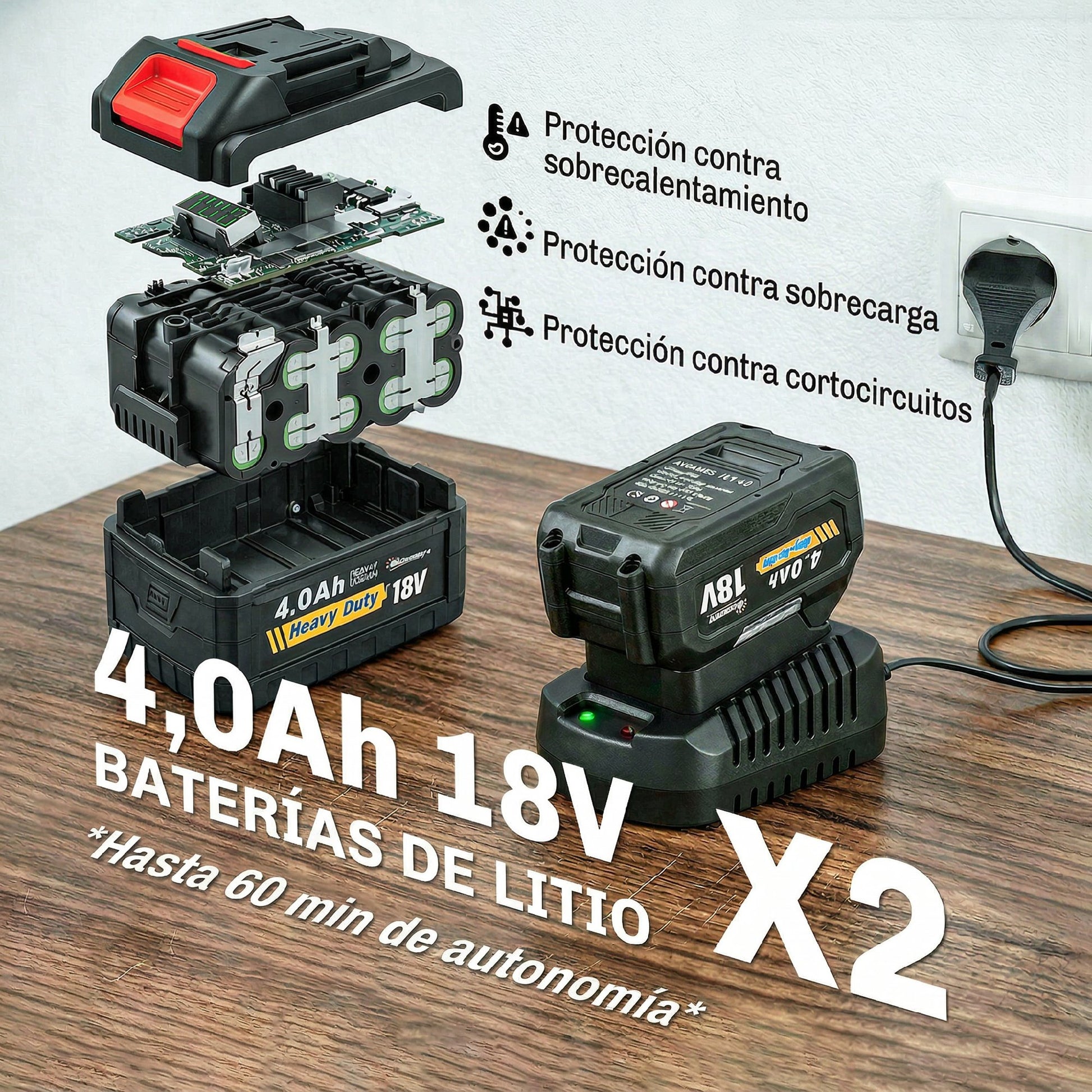 Outsunny Soplador de Hojas sin Cable 18V con 2 Baterías 4.0Ah y Cargador, Motor Sin Escobillas 600W, 3 Velocidades, Correa Hombro, 149 km/h, Soplador Batería Ligero para Hojas, Polvo, Nieve y Residuos