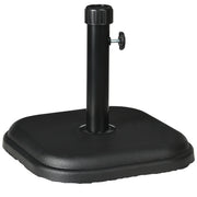 Outsunny Base de Sombrilla de Jardín Peso 11 kg Soporte para Parasol de Cemento para Mástil de Ø32-38 mm para Terraza Patio Exterior 36x36x31 cm Negro