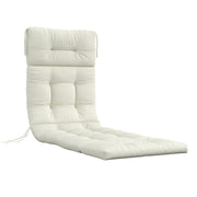 Outsunny Cojín para Tumbona de 1 Plaza 200x60x13 cm Cojín Rectangular de Algodón para Tumbonas Cojín de Asiento y Respaldo Cómodo para Jardín Terraza Balcón Crema