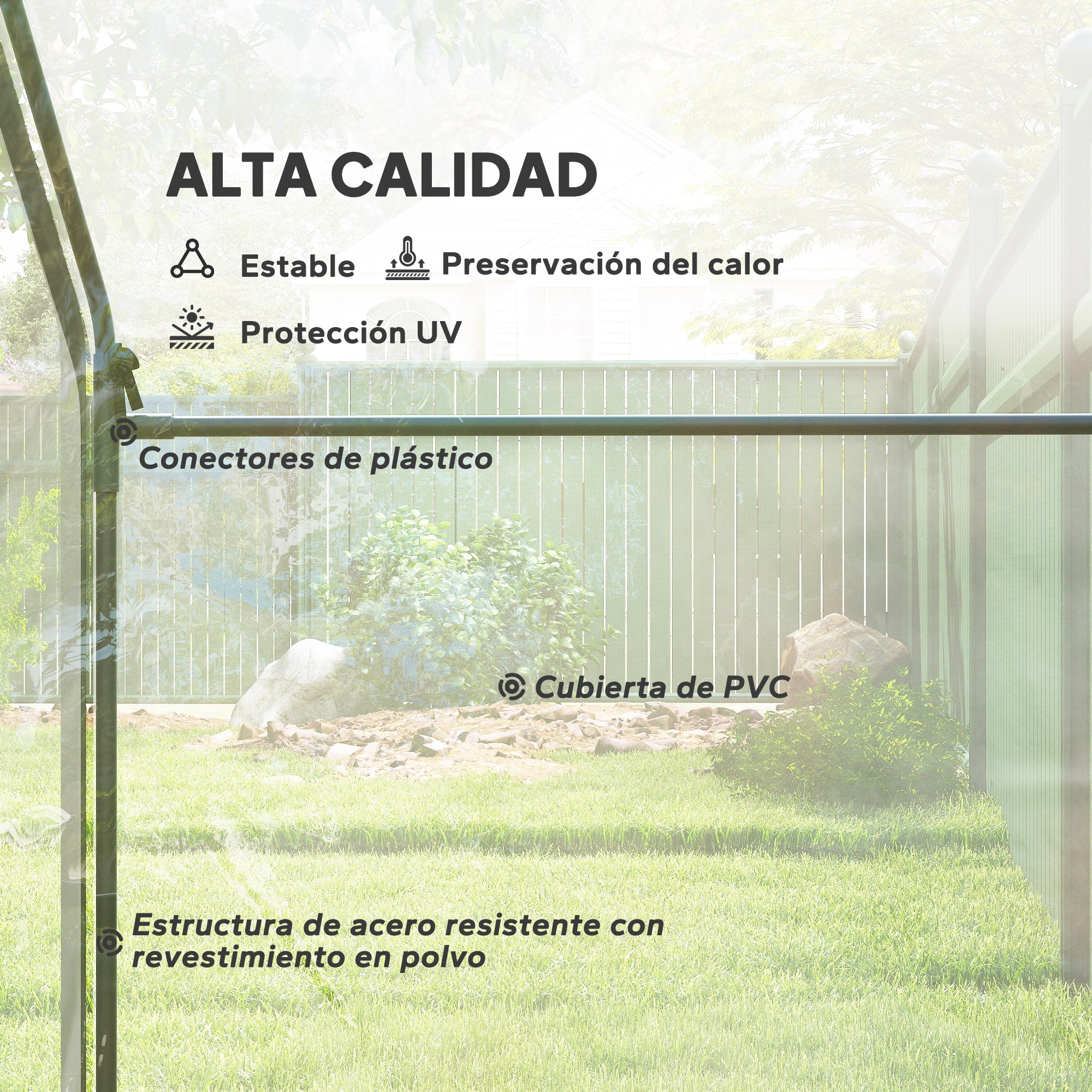 Outsunny Invernadero Pequeño, Invernadero de Exterior con Ventana y Puerta con Cremallera, Marco de Acero, Cubierta de Plástico Impermeable Anti-UV para Cultivar Plantas, 180x100x168 cm, Transparente