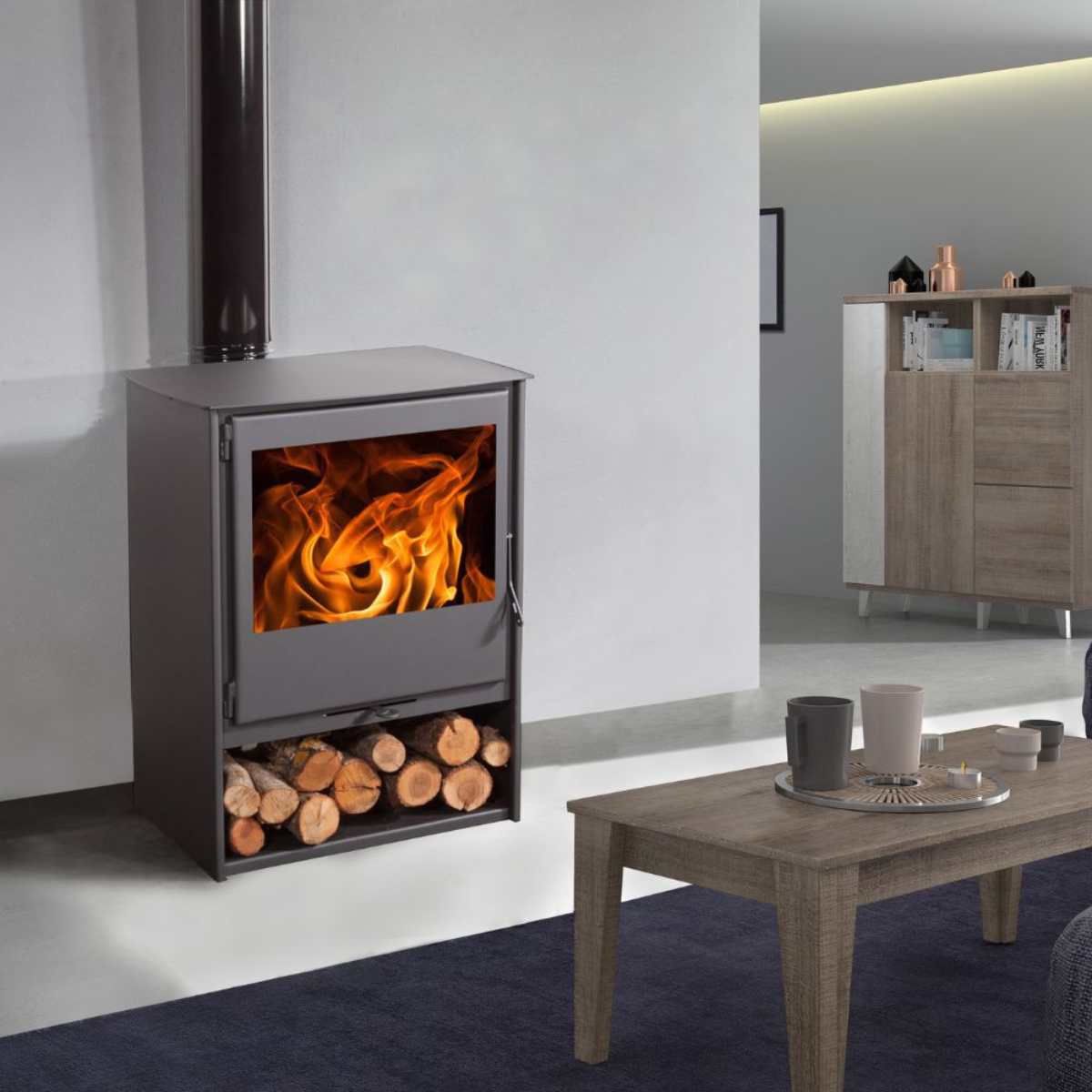 Estufa de leña modelo Milano 560