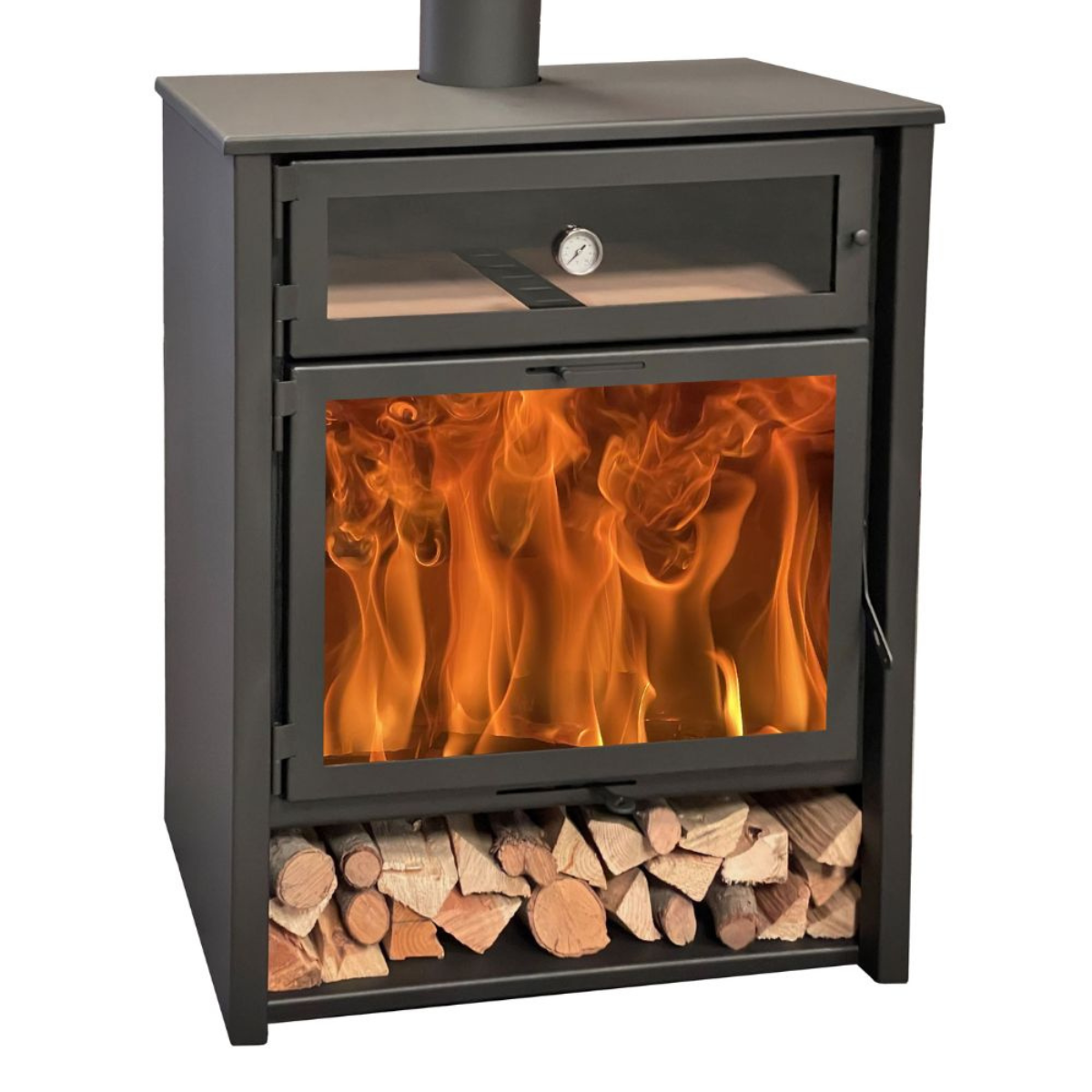 Estufa de leña modelo Zeux Horno 810