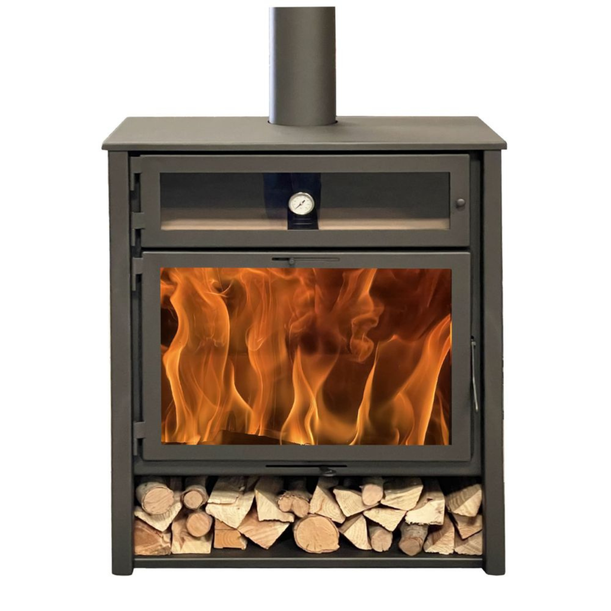Estufa de leña modelo Zeux Horno 810