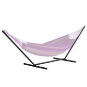 Outsunny Soporte para Hamaca de Metal Estructura para Hamaca Carga 120 kg para Jardín Terraza Patio 360x92x112 cm Negro