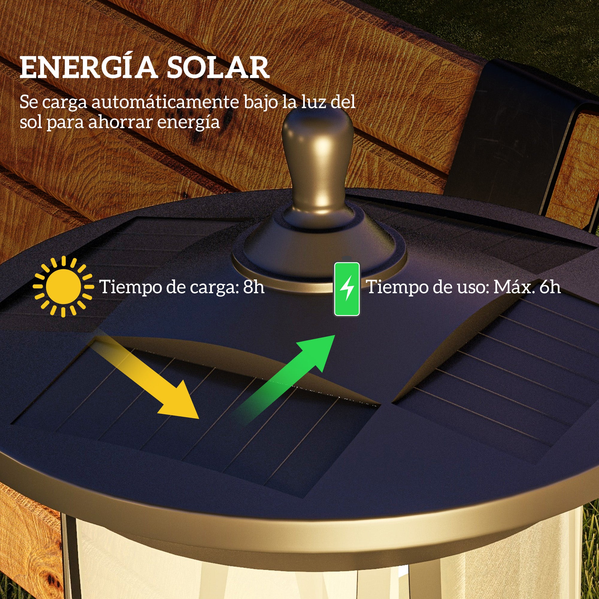 Outsunny Pack de 2 Farolas Solares Luces Solares de Exterior con Panel Solar Encendido y Apagado Automático IP44 para Terraza Patio 17x17x127 cm Negro
