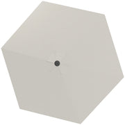 Outsunny Toldo de Recambio de Sombrilla de 3 m Toldo de Repuesto para Sombrilla de Patio con Ventilación Superior Protección UV 30+ Cubierta de Repuesto para Parasol de Poliéster para Exteriores Crema