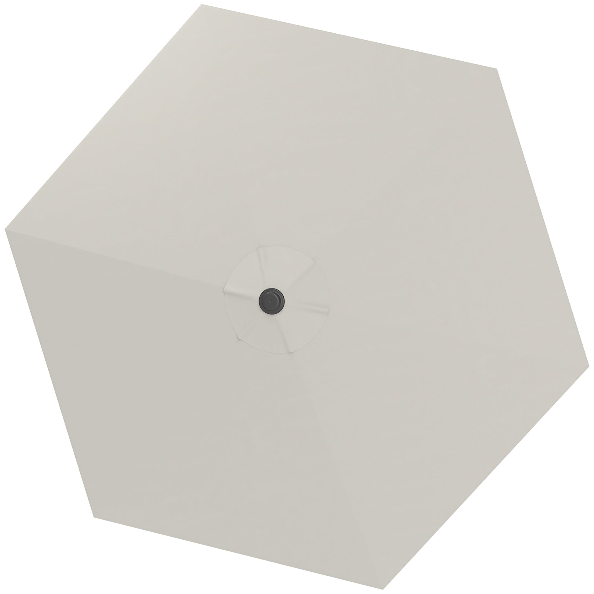 Outsunny Toldo de Recambio de Sombrilla de 3 m Toldo de Repuesto para Sombrilla de Patio con Ventilación Superior Protección UV 30+ Cubierta de Repuesto para Parasol de Poliéster para Exteriores Crema