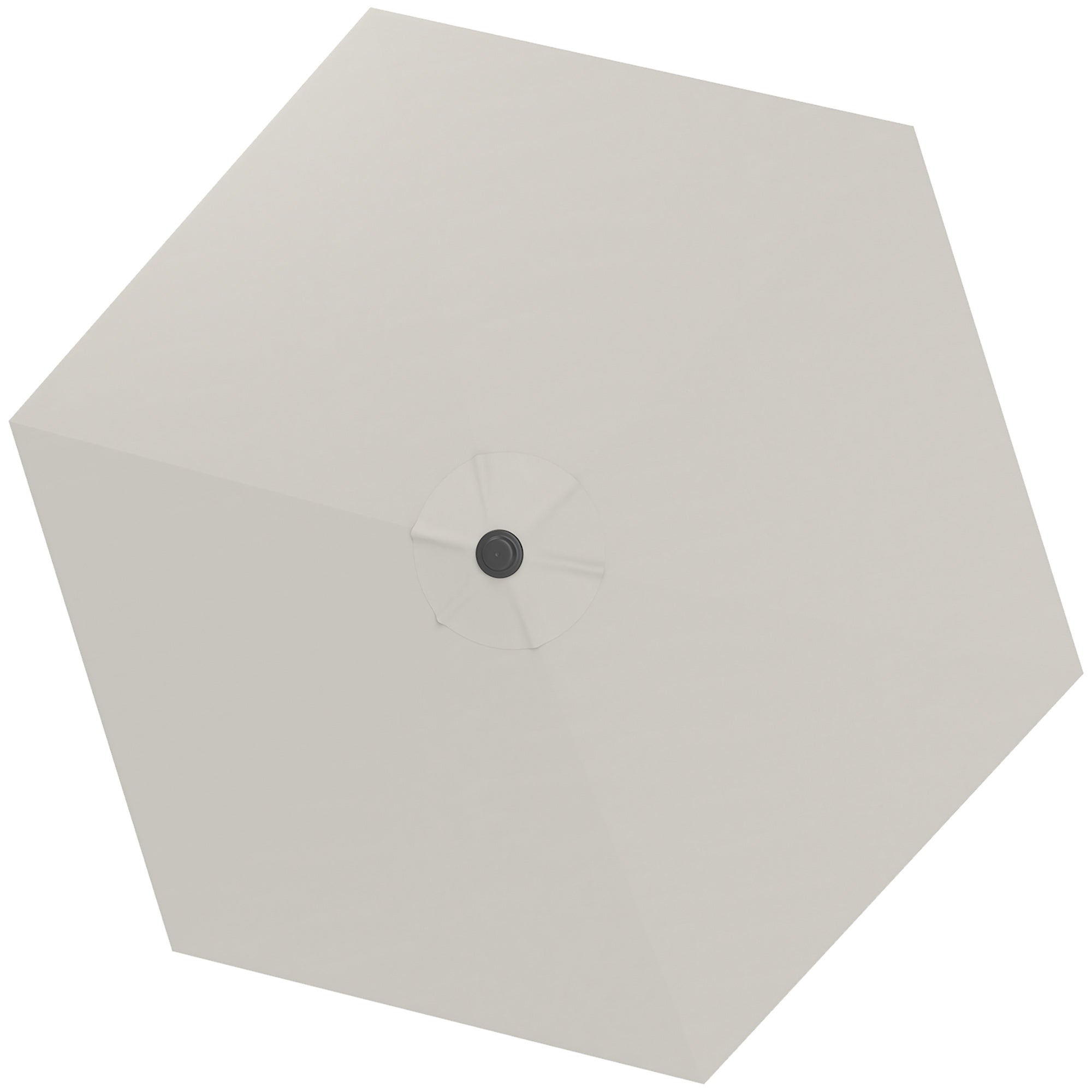Outsunny Toldo de Recambio de Sombrilla de 3 m Toldo de Repuesto para Sombrilla de Patio con Ventilación Superior Protección UV 30+ Cubierta de Repuesto para Parasol de Poliéster para Exteriores Crema