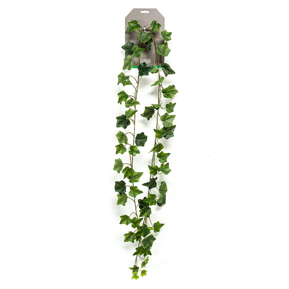 Planta colgante Guirnalda de hojas de hiedra en color verde de 180 cm con 65 hojas.