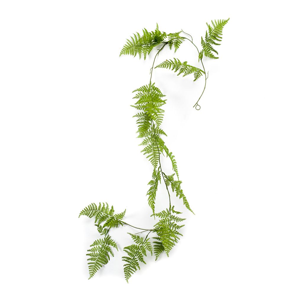 Planta colgante GIRNALDA HELECHO de 150 cm. Color verde. Caja de 6 unidades.