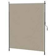 Outsunny Toldo Vertical Exterior 200x305 cm, Pantalla de Privacidad Enrollable, Toldo Lateral Ajustable con Manivela, Protección UV 40+ e Impermeable, Sin Taladro, para Balcón, Jardín, Arena