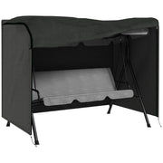 Outsunny Funda Balancín Jardín Funda Columpio Jardín Exterior Cubierta de Columpio con 2 Cremalleras Impermeable 205x124x164 cm Gris Oscuro