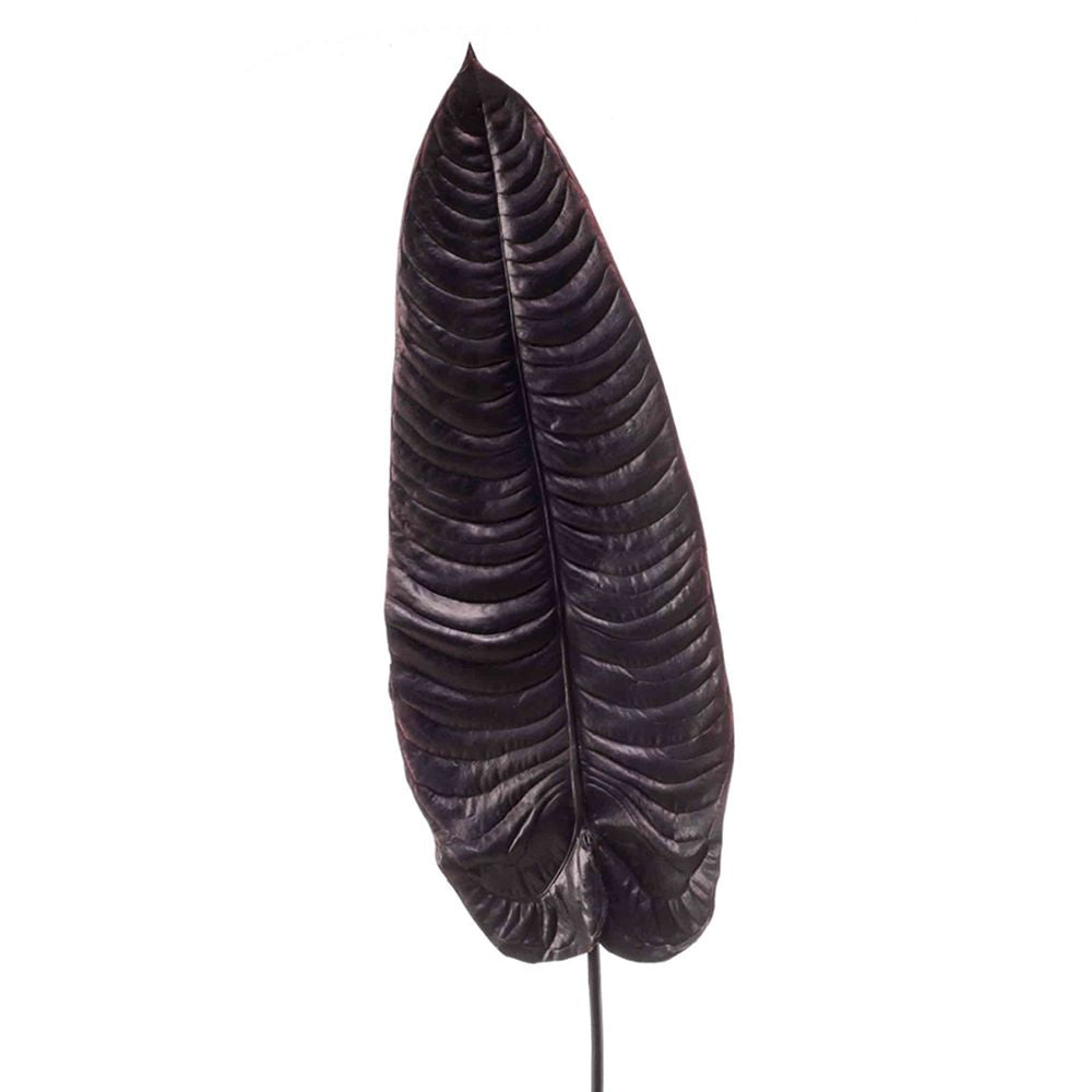 HOJA DE ELEFANTE BERENJENA en color berenjena. Altura total 105 cm. (Diseña tu Jardín)