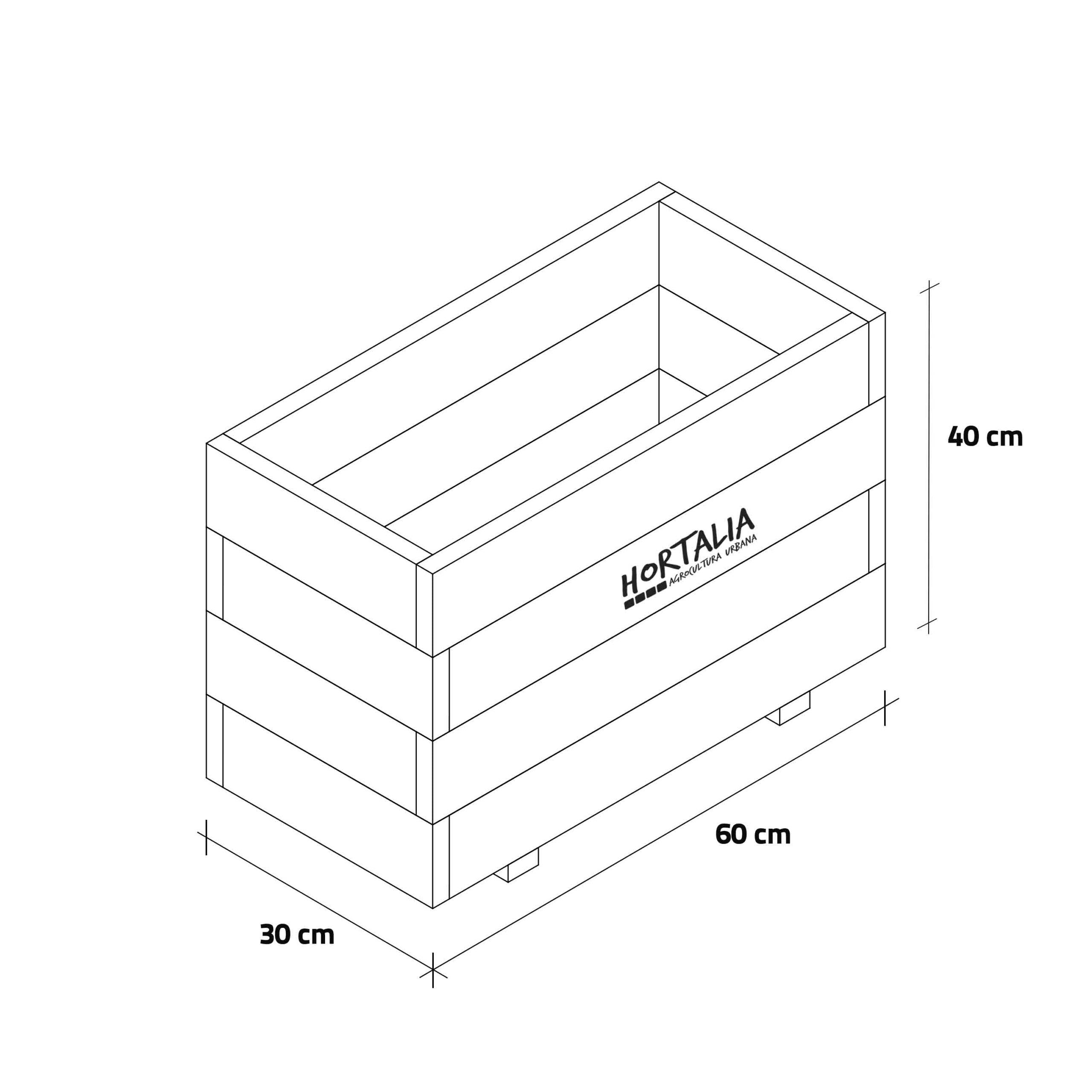 Maceta Jardinera Madera GHIO. 60L