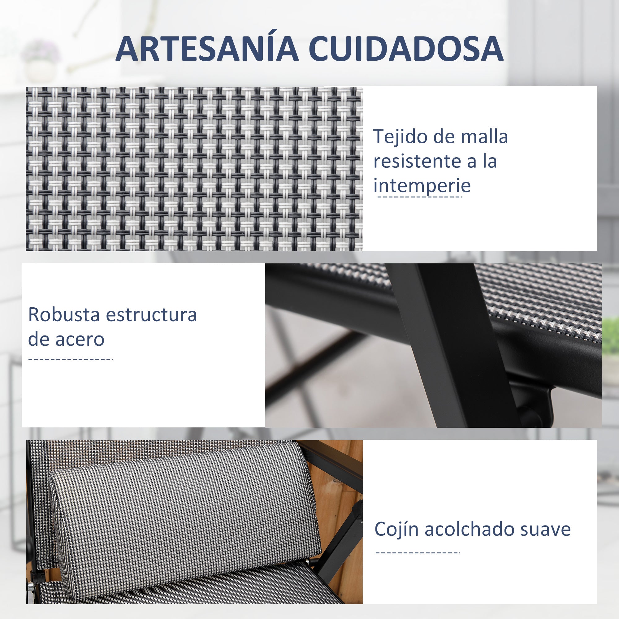 Outsunny Tumbona Plegable de Jardín, Tumbona Gravedad Cero con Respaldo Ajustable en 9 Posiciones, con Cojín, para Terraza, Piscina, Playa, Carga 150 kg, 70x65x111 cm, Gris