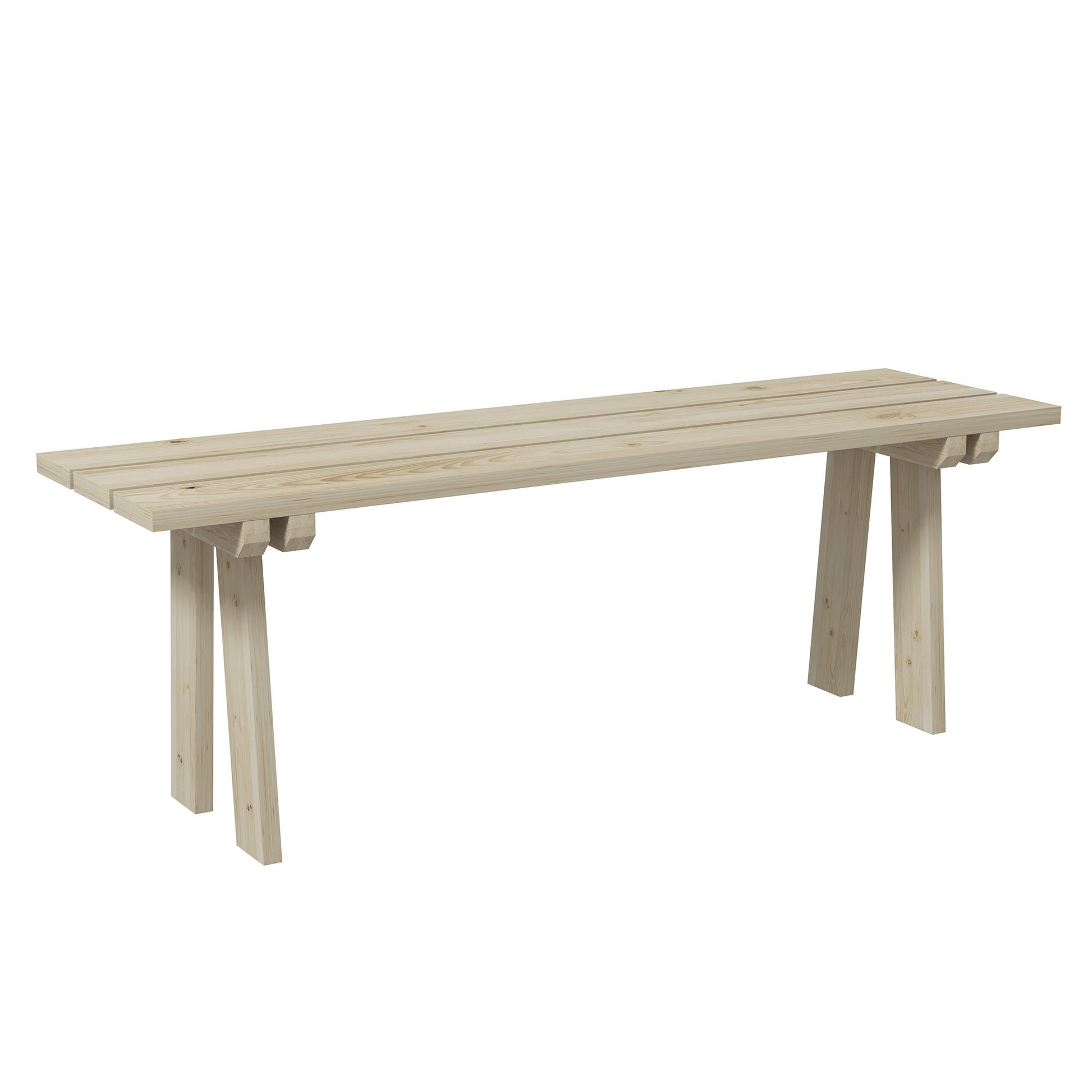 Outsunny Banco de Madera Banco de Jardín de 2 Plazas Carga 220 kg Banco de Exterior para Patio Terraza Piscina 130x38x45 cm Natural