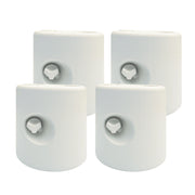 Outsunny Pack de 4 Pesos para Carpas Plegables Soportes Rellenables con 9,2 kg de Agua o 12 kg de Arena Pesos para Cenador con Perillas de Fijación Ø24x25,5 cm Blanco