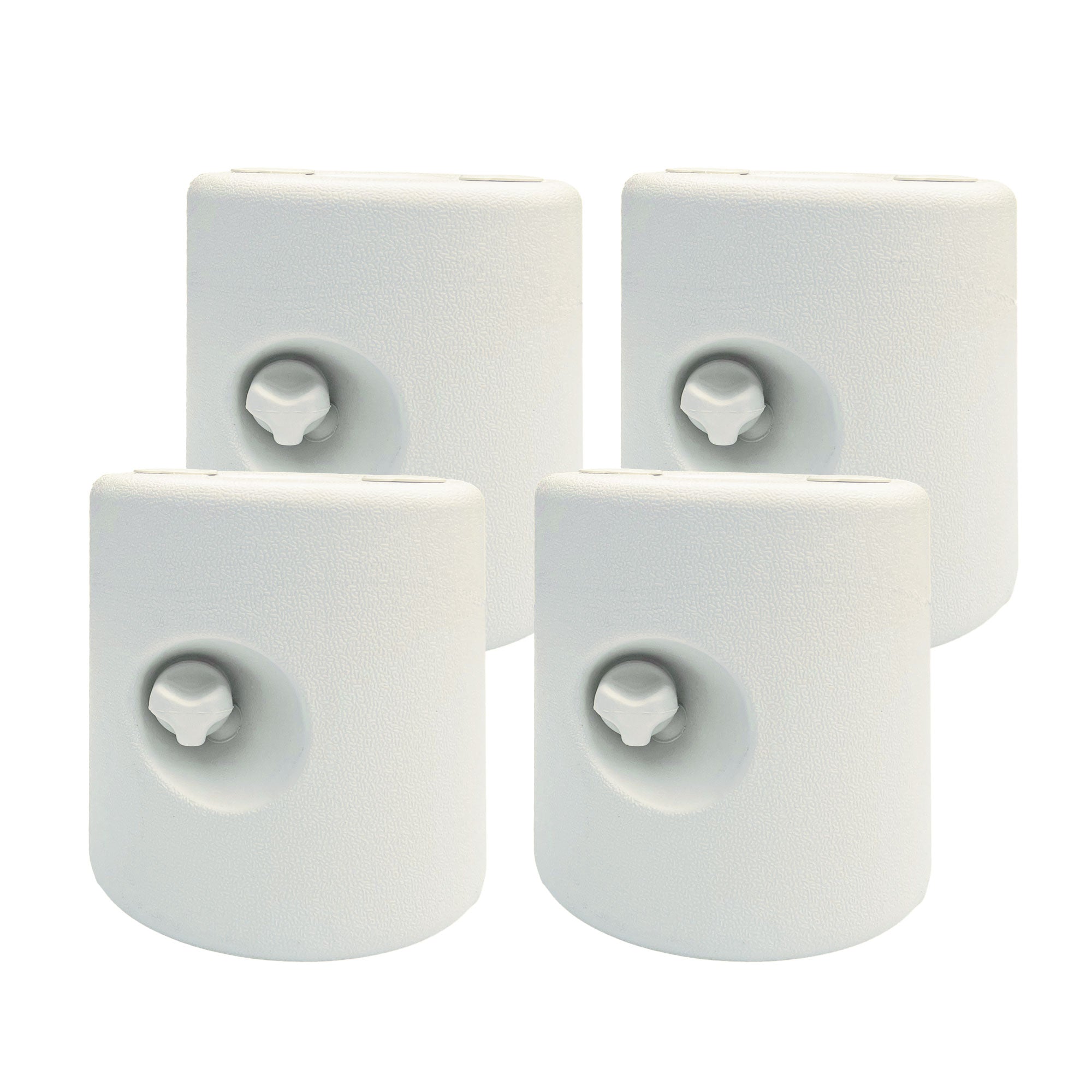Outsunny Pack de 4 Pesos para Carpas Plegables Soportes Rellenables con 9,2 kg de Agua o 12 kg de Arena Pesos para Cenador con Perillas de Fijación Ø24x25,5 cm Blanco