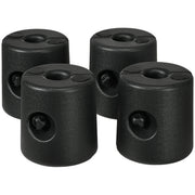 Outsunny Pack de 4 Pesos para Carpas Plegables Soportes Rellenables con 9,2 kg de Agua o 12 kg de Arena Pesos para Cenador con Perillas de Fijación Ø24x25,5 cm Negro
