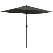 Outsunny Sombrilla de Terraza Exterior 3x2 m Parasol de Terraza Exterior con Ángulo Ajustable Mástil de Aluminio y Protección UV 50+ Sombrilla para Jardín Patio Gris Oscuro