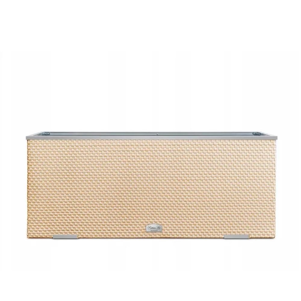 Jardinera Ratán con Marco de Aluminio (Beige) 98x25x34