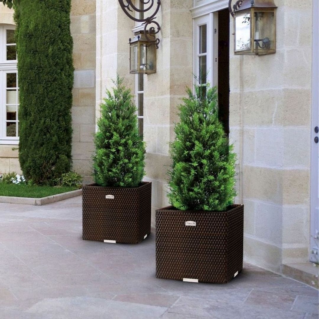 Jardinera Ratán con Marco de Aluminio (Beige) 46x46x46