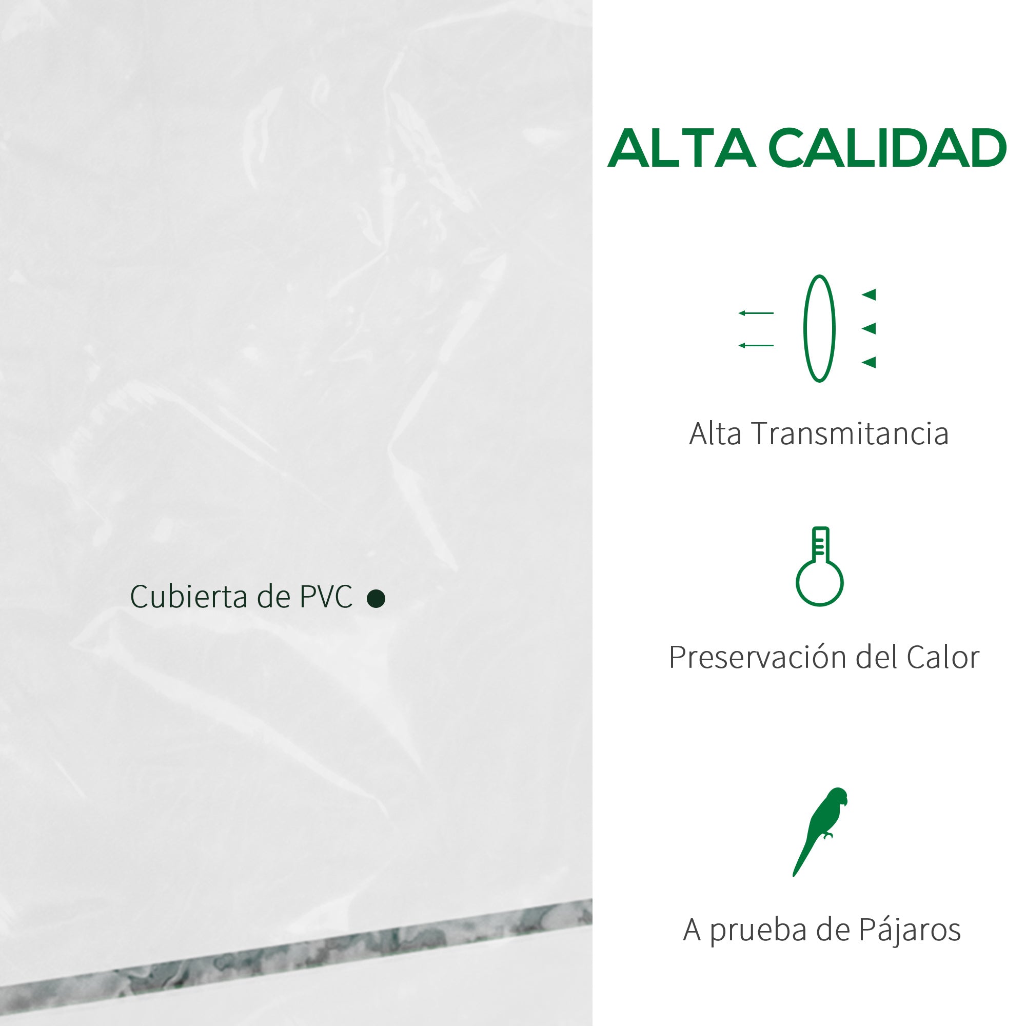 Outsunny Invernadero de Exterior Invernadero de Jardín de 4 Niveles con Estantes Marco de Acero Invernadero para Cultivo de Plantas Flores Tomates 143x73x195 cm Transparente
