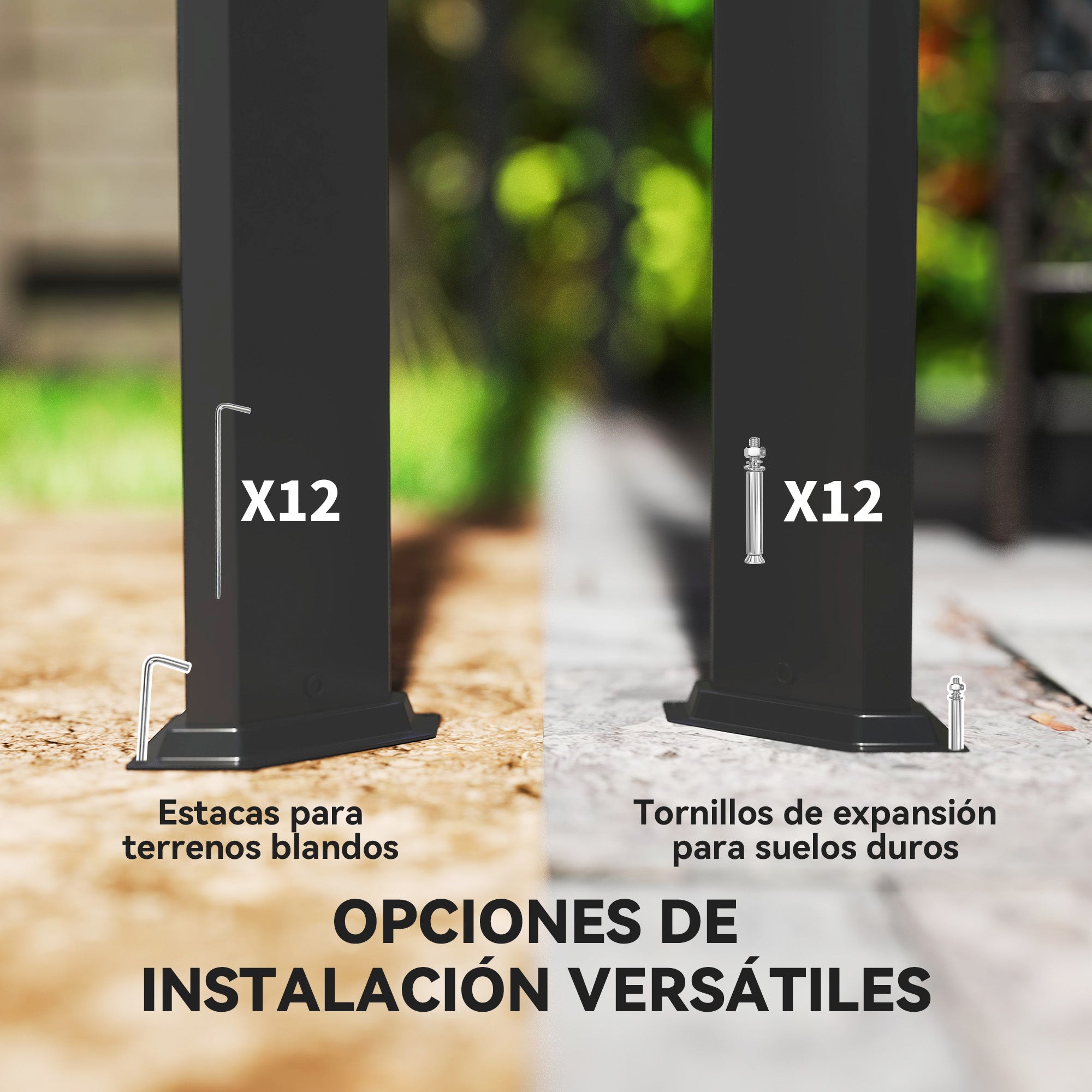 Outsunny Pérgola de Jardín 3x3 m con Techo Retráctil y Pared Lateral Enrollable, Cenador de Jardín con Estructura de Aluminio, UPF30+, Pabellón para Exterior, Patio, Terraza, Gris Oscuro