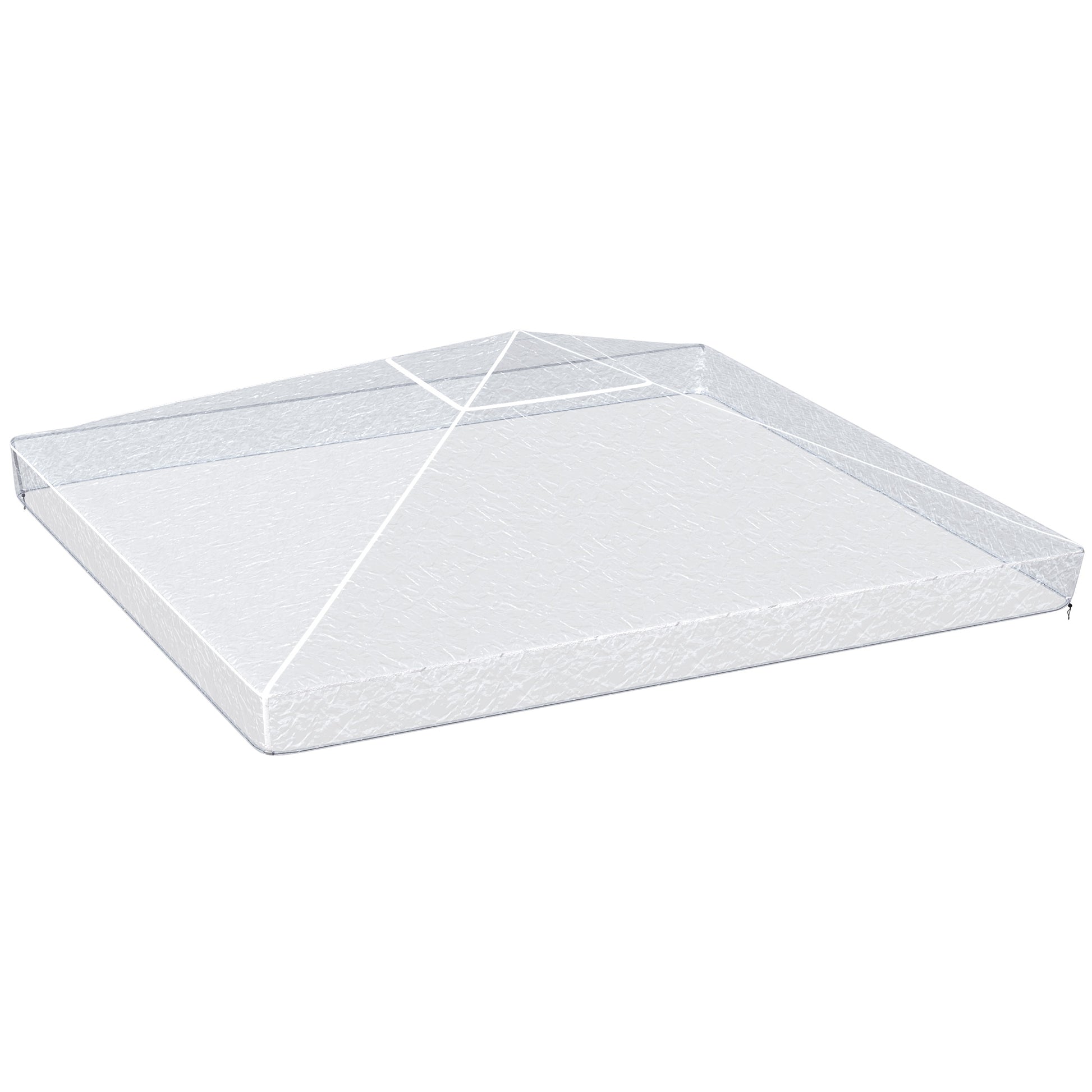 Outsunny Cubierta Protectora para Gazebo 3x3 m Cubierta Impermeable para Pérgola Toldo Carpa Funda Protectora Protección contra la Intemperie Transparente