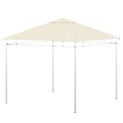 Outsunny Techo de Repuesto para Cenador, 3x3 m, Cubierta de Repuesto con 8 Orificios de Drenaje, Ventilación y Protección UV, SOLO Toldo de Recambio para Pabellón Gazebo, Blanco Crema