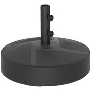 Outsunny Base para Sombrilla Redonda Soporte para Parasol Pie para Sombrilla Rellenable con Agua 25L o Arena 30kg para Jardín Terraza Negro