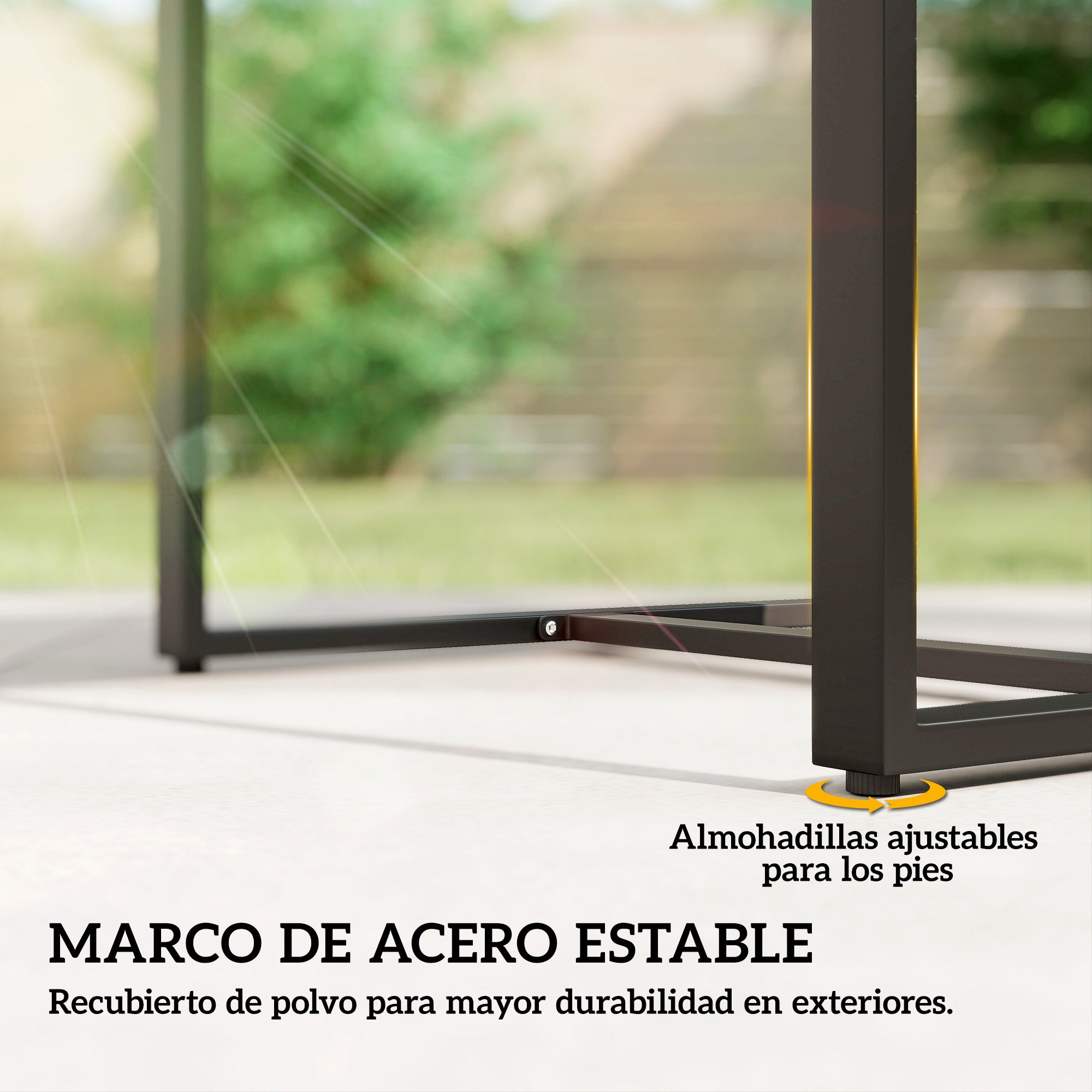 Outsunny Conjunto de Jardín Exterior de 3 Piezas, Muebles Jardín Exterior de Ratán con 2 Sillas con Cojines Lavables y Mesa de Vidrio Templado, Resistente a Intemperie, para Balcón, Patio, Gris Claro