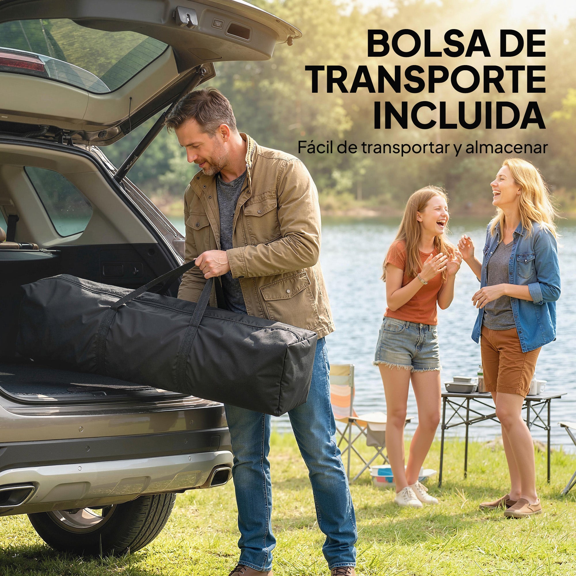 Outsunny Carpa Plegable 3x3 m, Pop-up, con 4 Laterales Extraíbles, Cenador de Jardín con UPF50+, Bloqueo Central, Altura Ajustable, Bolsa de Transporte, Sacos Arena, Gazebo para Exterior, Blanco
