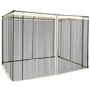 Outsunny 4 Paneles Laterales 3x2 cm para Carpa de Jardín Tela Mosquitera para Cenador Gazebo con Cremalleras y Anillas Negro