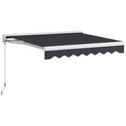 Outsunny Toldo Eléctrico Retráctil y Manual con Mando a Distancia 2,5x2 m Toldo de Exterior Terraza Enrollable con Manivela y Marco de Aluminio para Jardín Puerta Ventana Gris